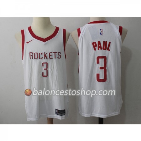 Camiseta Hombre NBA Houston Rockets Chris Paul 3 Nike 2017-18 Blanco Swingman